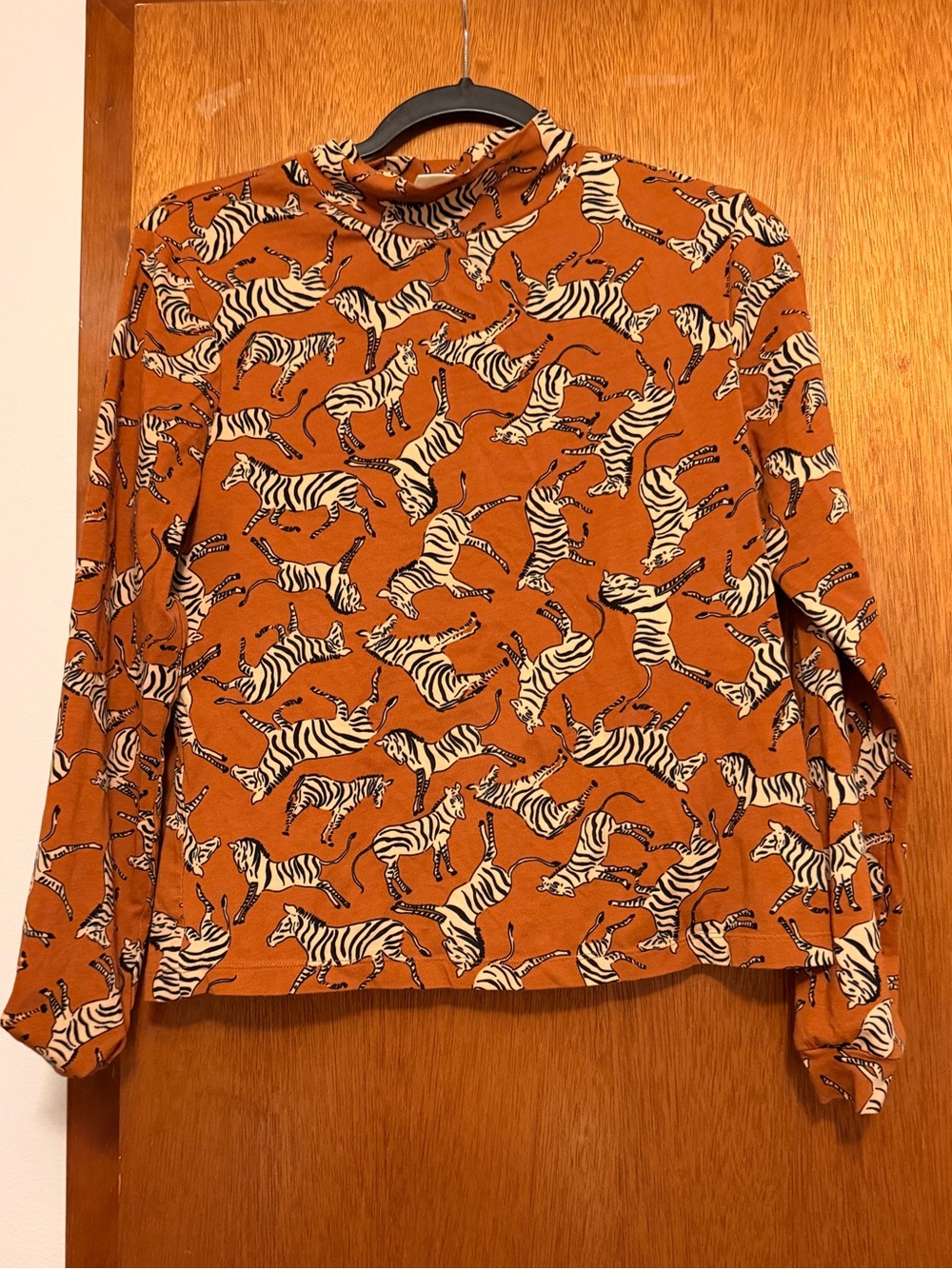 Maeve by Anthropologie zebra pattern long sleeve top